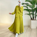 Completo di gonna ampia e tunica a maniche lunghe in stile moda araba mediorientale, marca Valstrend.