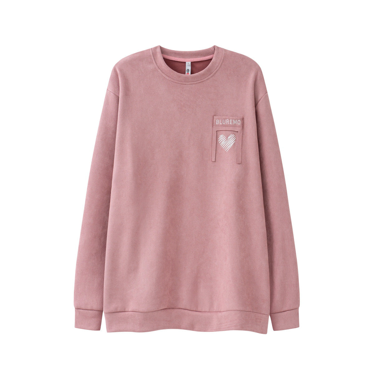 Street Patch Letter Three-dimensional Embroidered Deerskin Velvet Sweater