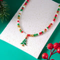 Collana natalizia con perline per donna Valstrend, pendente elegante e alla moda, ideale come accessorio festivo.