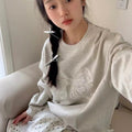 All-matching Casual Embroidered Printed Petite Top
