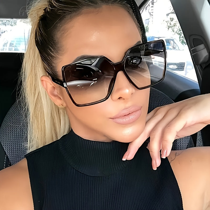 Oversized Square Fashion Fashion Glasses for Women & Men - Retro Style, Anti-Glare, Perfect for Driving, Travel, Beach Parties