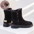 Stivali da neve spessi foderati in pile per donna, antiscivolo e caldi, marca Valstrend, mostrati con suola robusta e design invernale