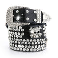 Women's Fashion Simple Rhinestone Genuine Leather Belt