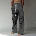 Men's Fashion Personality Vintage Print Wide Casual Pants