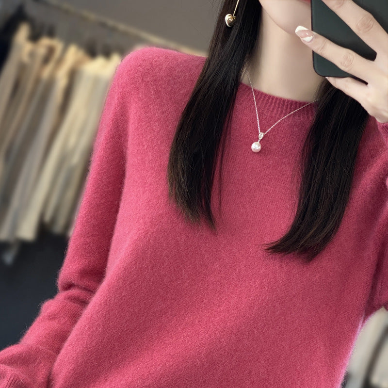 Maglione femminile in cashmere morbido e morbido, vestibilità ampia, colore neutro, brand Valstrend Shop, abbigliamento caldo e elegante