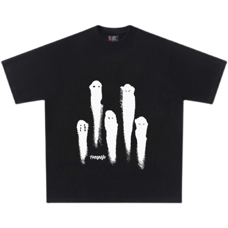 American Retro Abstract Print Short Sleeve