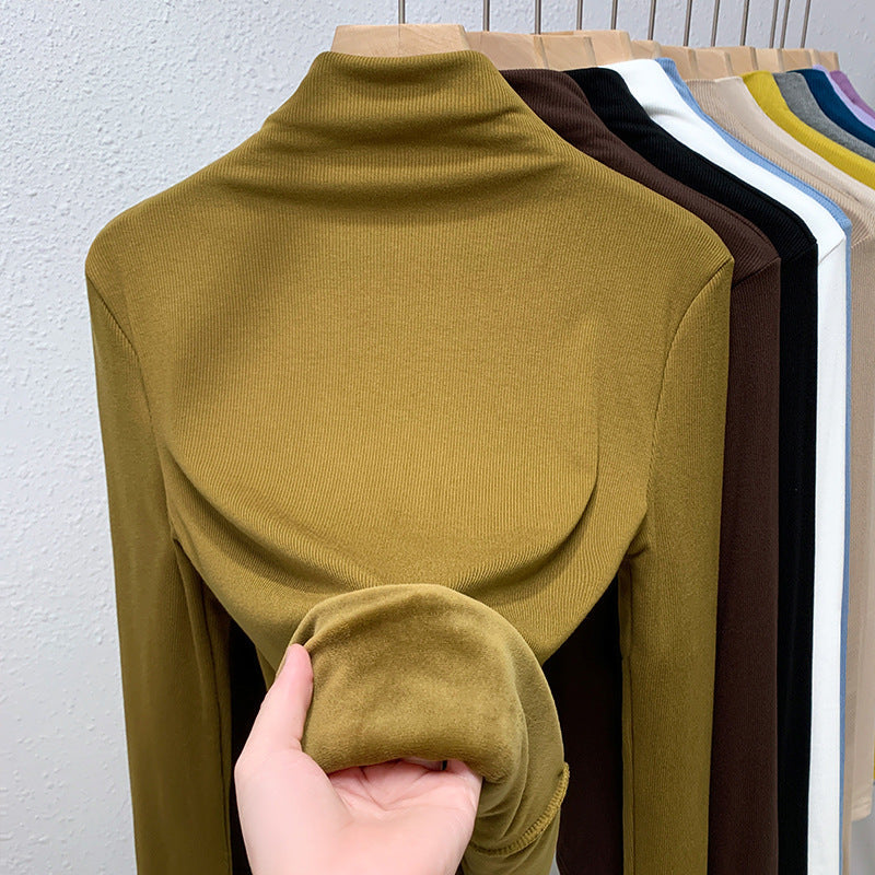 Maglia a manica lunga Valstrend in stile western, aderente e elasticizzata, tessuto morbido, vestibilità slim, colore nero.