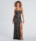 Vestito elegante Valstrend con paillettes europee e americane, colletto sexy e design alla moda, perfetto per occasioni speciali.