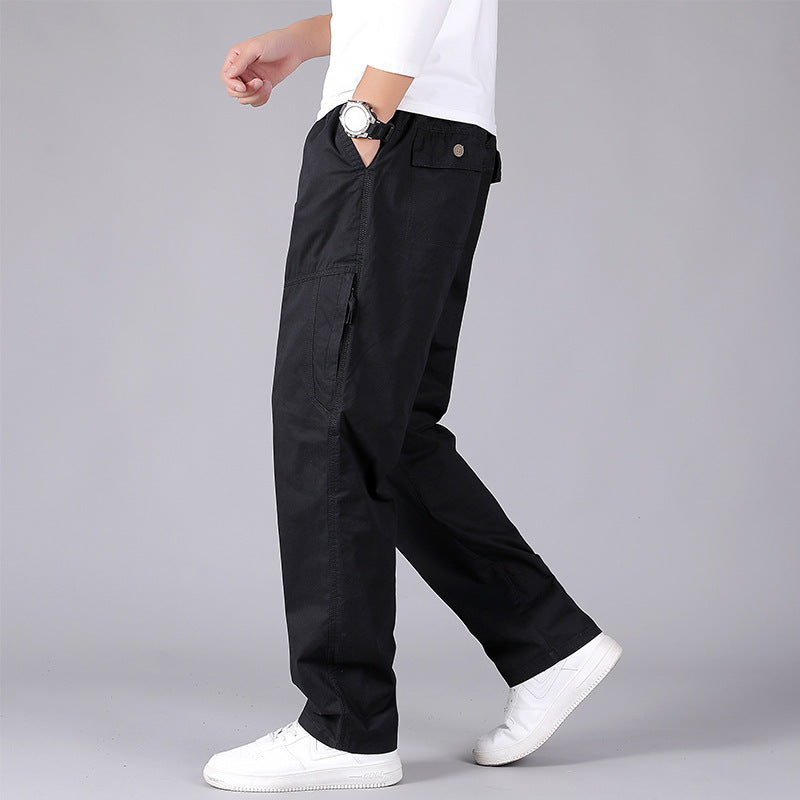Pantaloni sportivi da uomo di mezza età Valstrend, vestibilità morbida, adatti a sport e tempo libero, in tessuto leggero e comodo