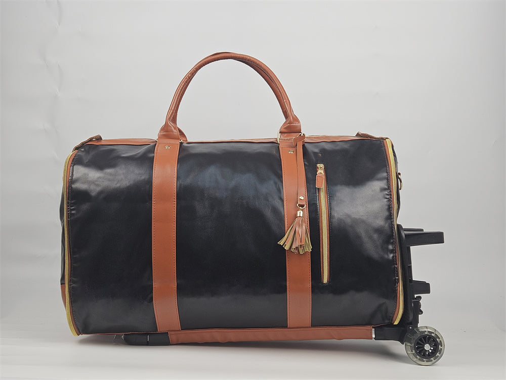 Grande borsa trolley da viaggio Valstrend, capacità elevata, pieghevole e portatile, ideale per fitness e viaggi.