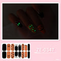 Adesivi per unghie natalizi e di Halloween luminescenti della serie Valstrend shop, decorazioni colorate per unghie festive