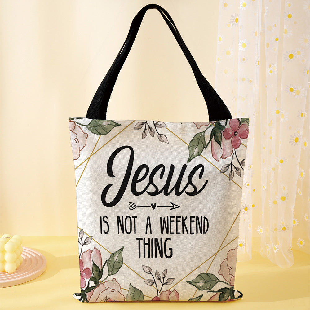 Borsa femminile in tela stampata Valstrend, con manici, dettagli colorati e design elegante per uso quotidiano.