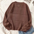 Top casual da donna Valstrend, maglia morbida e comoda con scollo rotondo e maniche lunghe, perfetta per un look rilassato