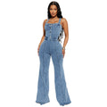 Jumpsuit Women's New Washed Suspender Wide-leg Pants Slim Fit Slimming