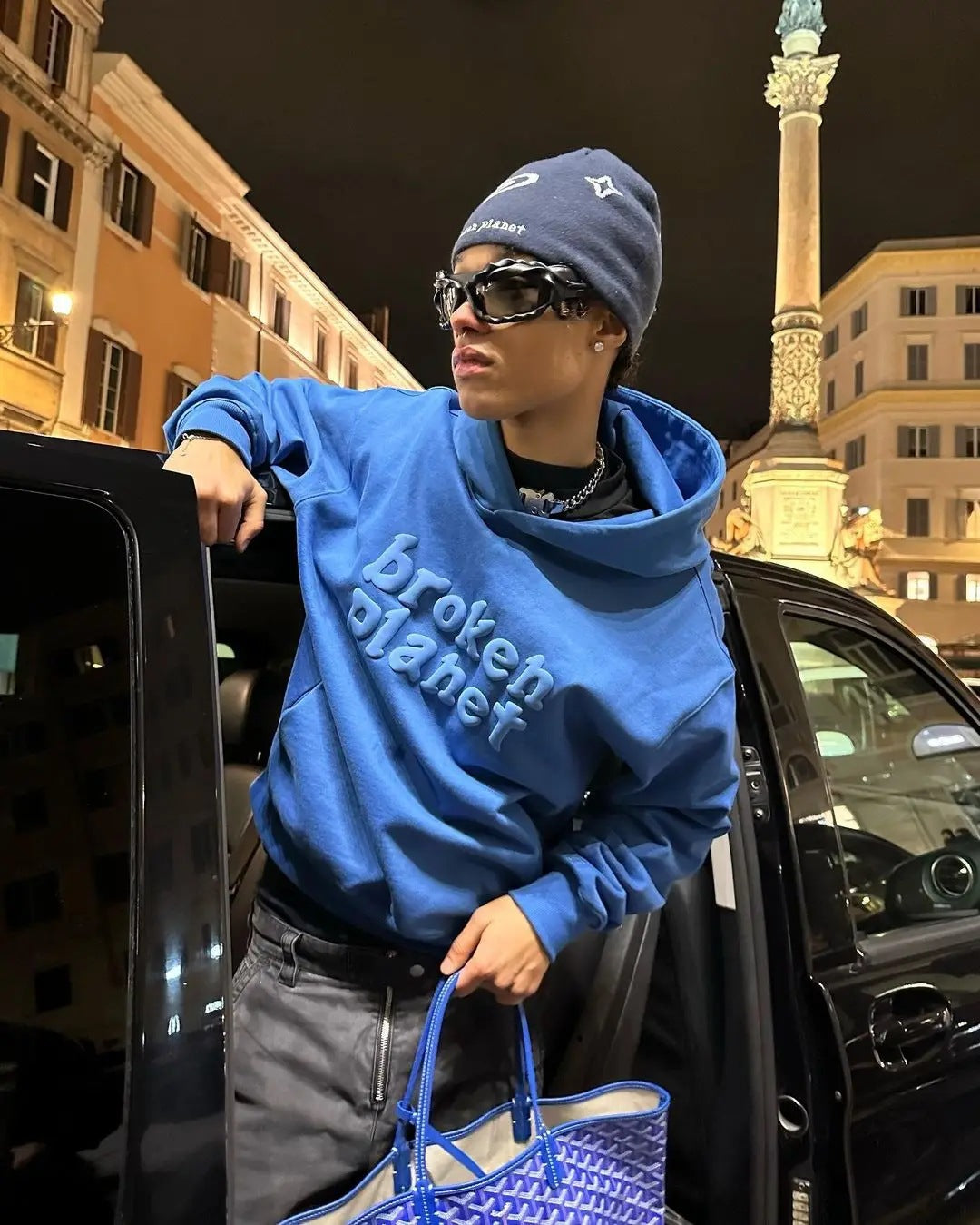 Felpa con cappuccio Valstrend per uomo, maglione con stampa di lettere, in tessuto morbido e casual.