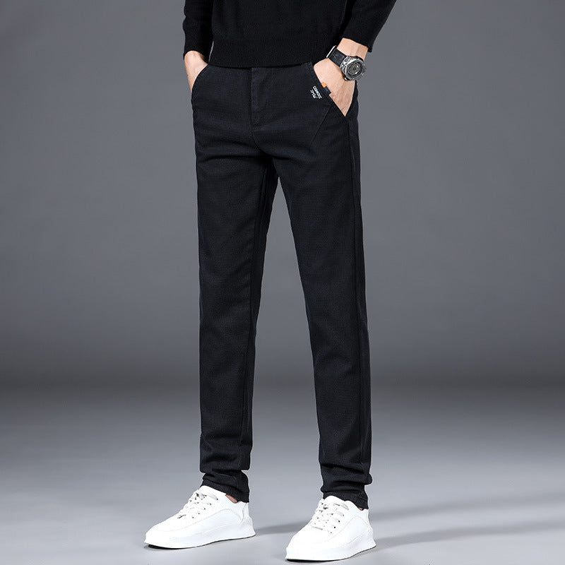 Slim-fitting Simple All-match Light Business Straight-leg Pants Men's