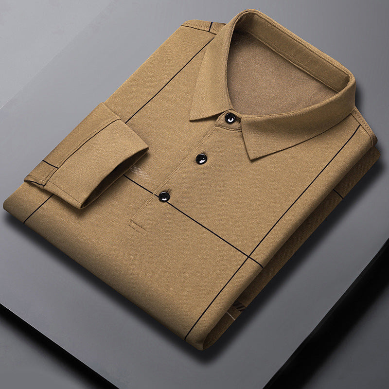 Maglietta a maniche lunghe autunnale Valstrend con colletto, stile elegante e comodo, perfetta per la stagione autunnale.