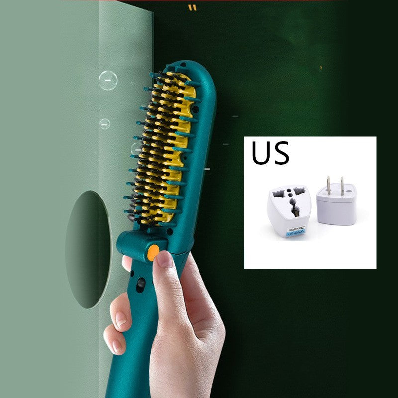 Spazzola elettrica Valstrend per capelli con ioni negativi, doppia funzione, visibile in immagine con manico e pettine.