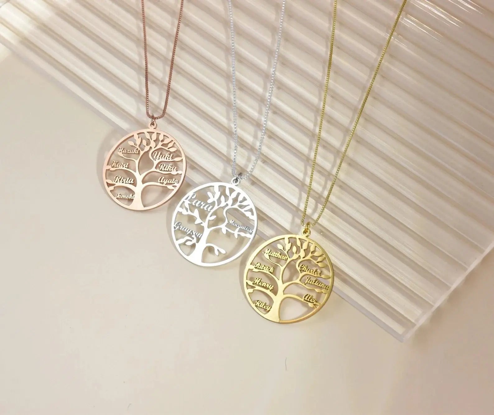 Collana a albero della vita di Maiden-Art, collana bohemien in argento con motivo a albero naturale.