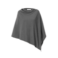 Women's asymmetrical cape in extra-fine merino wool, cashmere and silk