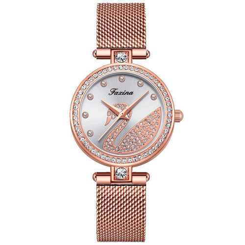Set regalo di cinque orologi femminili Sajishop, elegante e alla moda, con cinturini rosa e bianco raffinati.
