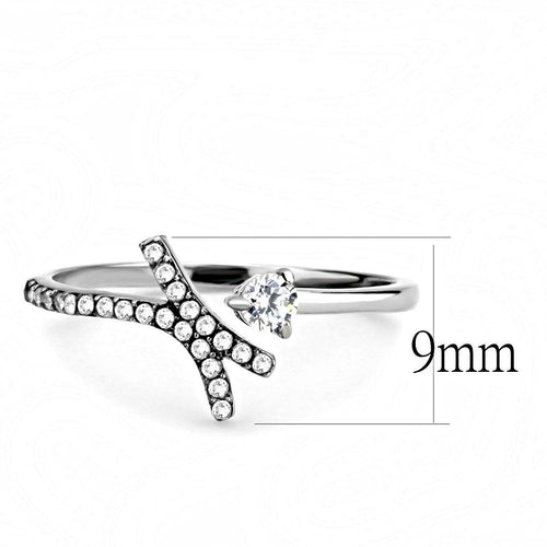 Anello in acciaio inossidabile ad alta lucentezza senza placcatura con grado AAA, design elegante e lucido.