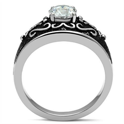 Anello in acciaio inossidabile lucido alta qualità senza placcatura, modello TK373, marca Sajishop, con finitura lucida e AAA grade