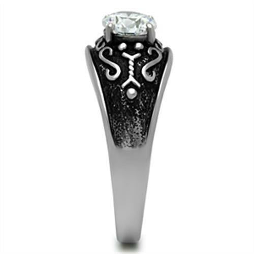 Anello in acciaio inossidabile lucido senza placcatura TK373 con qualità AAA, di Sajishop, mostrato in primo piano.