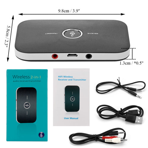 Trasmettitore e ricevitore audio Bluetooth 4.1 2 in 1 Sajishop, dispositivo compatibile per audio senza fili.