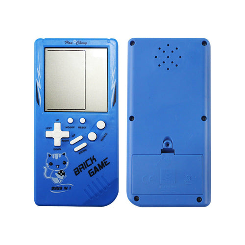 Gioco portatile Tetris retrò per bambini, in stile anni passati, colore giallo, marca Sajishop, con schermo e pulsanti.