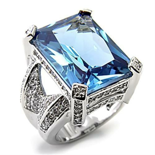 Anello in argento sterling 925 placcato rhodium con spinello CZ di alta qualità, modello 7X315.