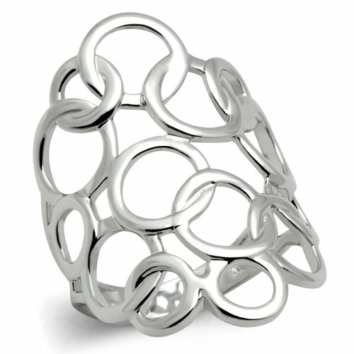 Anello in ottone rodiato senza pietra con design semplice, modello 3W170 di Sajishop, visibile in primo piano.