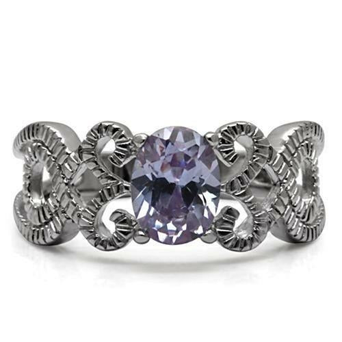 Anello in acciaio inossidabile lucido senza placcatura con AAA di alta qualità, modello TK079, design semplice e elegante.