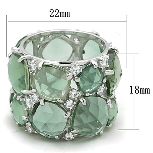 Anello in argento sterling 925 placcato rodio con dettagli sintetici, design elegante e raffinato, da Sajishop.