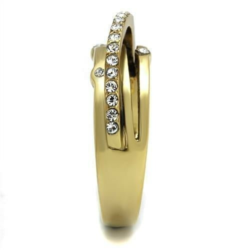 Anello in acciaio inossidabile placcato oro IP TK2611 di Sajishop, con finitura di alta qualità e design elegante.