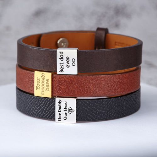 Bracciale da uomo Sajishop in nero e oro con simbolo di perdita del bambino, accessorio elegante e significativo