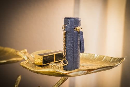 Porta rossetti Sajishop blu, contenitore compatto per conservare e trasportare il rossetto in modo elegante e pratico.
