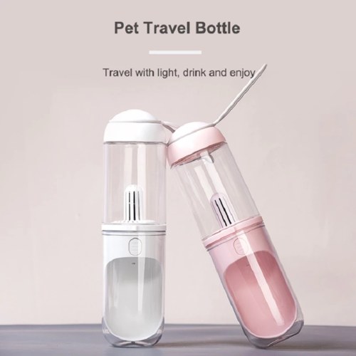Distributore d'acqua per animali da esterno Sajishop, bottiglia d'acqua portatile per cani e gatti, blu, facile da portare in viaggio