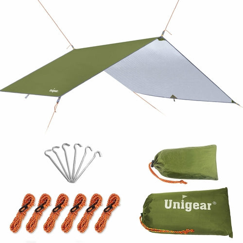 Tenda da campeggio impermeabile Sajishop color marrone, grande e resistente, ideale per protezione contro pioggia e vento all'aperto.