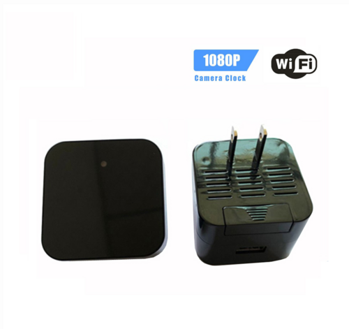 Telecamera di sorveglianza nascosta Sajishop con visione notturna 1080P e Wi-Fi, integrata in caricatore da parete, telecamera spia.