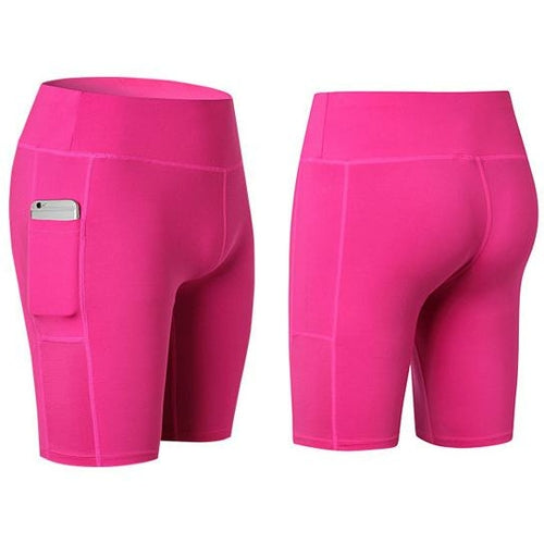 Shorts da yoga Sajishop All Seasons, elasticizzati con tasca porta cellulare, grigi, taglia XL, adatti per ogni stagione.