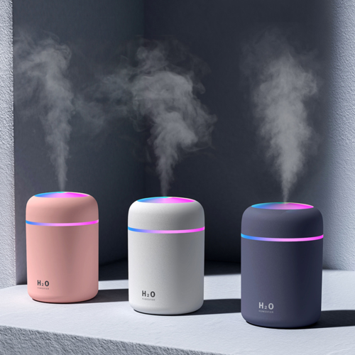 Diffusore di oli essenziali portatile Sajishop per umidificatore d'aria, ideale per auto e casa, con design grigio.