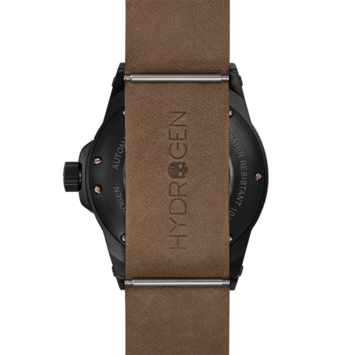 Bracciale sportivo in nero e marrone con cinturino Nato Sajishop, stile casual e resistente in acciaio inox.