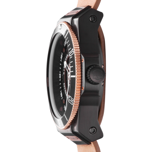 Orologio sportivo Sajishop Black Brown Nato con cinturino in nylon nero e marrone, dettagli eleganti e stile casual.