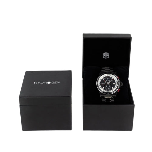 Bracciale Otto Chrono all Black Sajishop in acciaio inox con design moderno e dettagli eleganti.