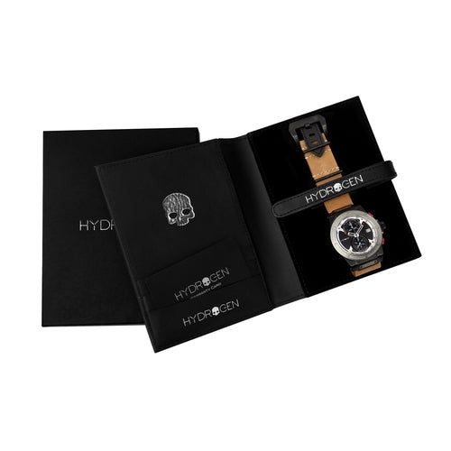 Orologio Otto Chrono Sajishop con cinturino Nato nero e argento, quadrante nero e dettagli in acciaio inox.