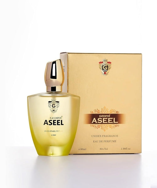 Profumo unisex Aseel Sajishop da 60ml, lunga durata, fragranza fresca e avvolgente per uomo e donna.