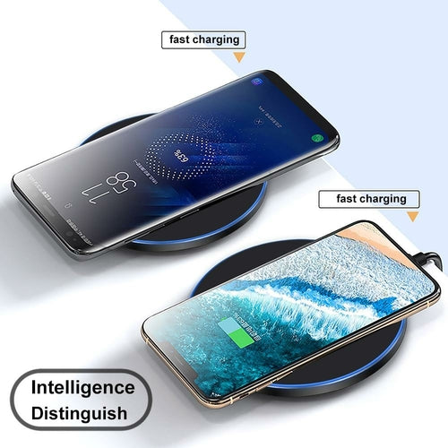 Pad di ricarica wireless Dragon W9 30W di Sajishop, superficie piatta con logo e design moderno per smartphone compatibili