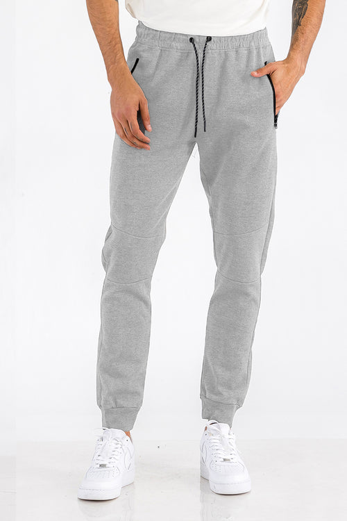 Pantaloni jogger in cotone mélange Sajishop, morbidi e comodi, con dettagli di cucitura visibili.