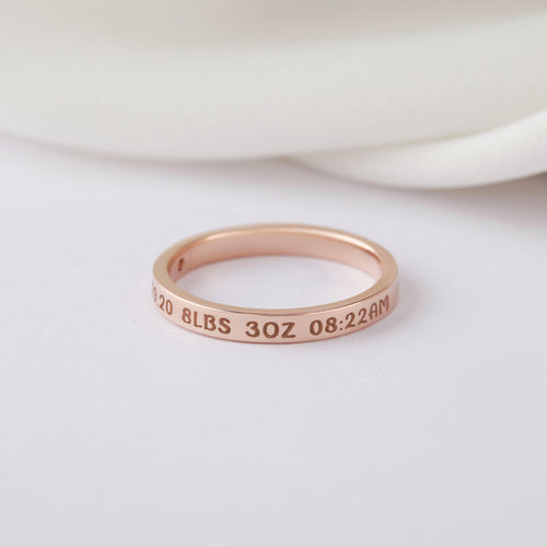 Anello per nuove mamme Sajishop in argento con nome del bambino, regalo per prima madre, simbolo di amore e maternità.